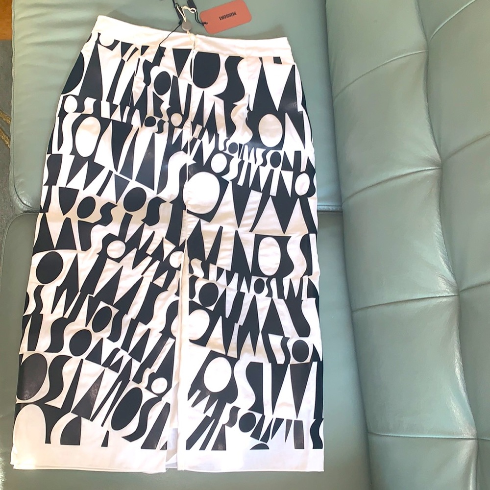 Missoni cotton skirt with leather appliqués - Picture 2 of 14